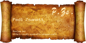 Pedl Zsanett névjegykártya