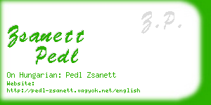 zsanett pedl business card